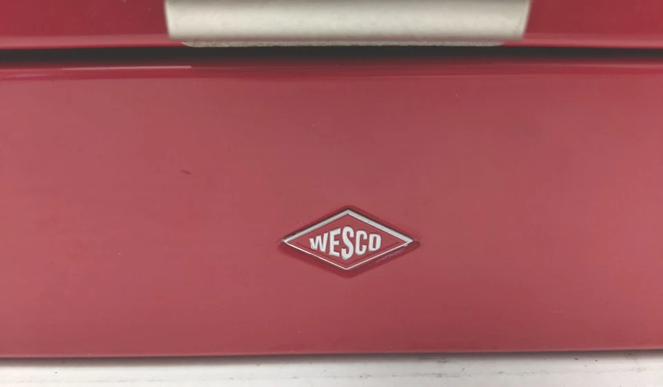 Caja de pan Wesco Grandy Breakfast Sandwich Box rojo esmaltado resistente Foto 3 de 4