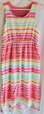 Sonoma Life  Style Girls Bright Multicolor Dress Size 7 Rayon 100 