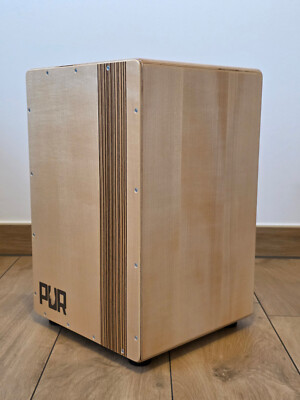 PUR Cajon Manufaktur Compact QS Zebrano mit original Rucksack