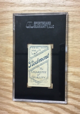piedmont cigarette pack 1910 T206 Piedmont Cigarettes Joe Dunn Brooklyn Dodgers Card SGC 3