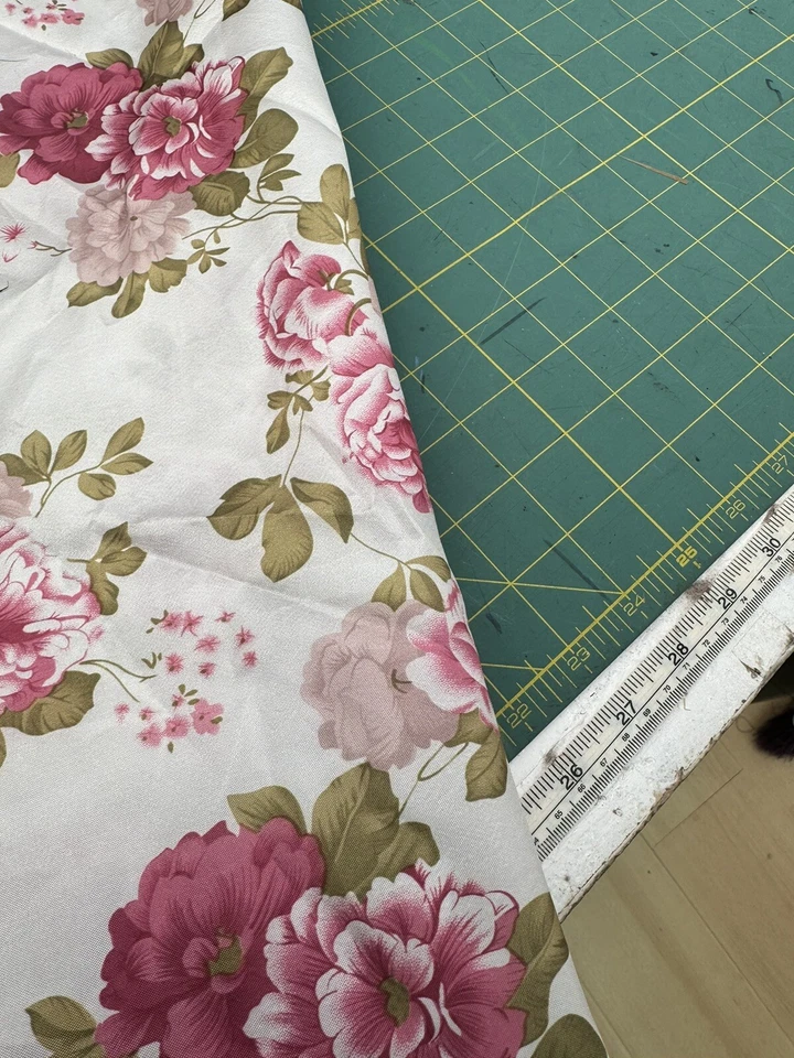 4 metros de tafetán floral, tela para hacer vestidos, cortinas Foto 2 de 3
