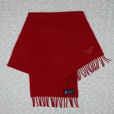 K264 MCM Red Blank Solid Wool Red Scarf Scarves Shawl 11.5" X 63"