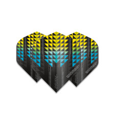Winmau Prism Alpha Standard Dart Flight - Black, Yellow Blue