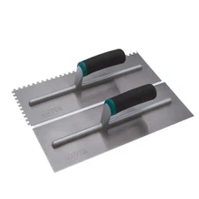 Set of 2 - 14”x5” Plastering Notch Concrete Trowels Tools For Tile Work - MAVEN
