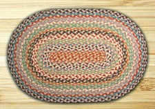 Braided Jute Oval Area Rug. Earth Rugs. MULTICOLORED. 9 Sizes