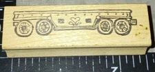 Train cart, Country, primitive, folk art, card Burron? Uncertainmaker,B27