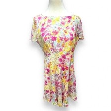 Vintage Kay Unger Evening 100% Silk Floral Tea Sundress 90's
