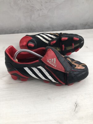 新品 adidas PREDATOR POWERSWERVE TRX FG Adidas Predator Powerswerve TRX FG Leather Black Red Soccer