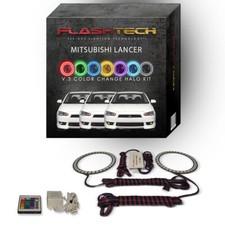 Rgb Angel Eye Led Halo Kit With Ir Remote For 08-16 Mitsubishi Lancer Fog Lights
