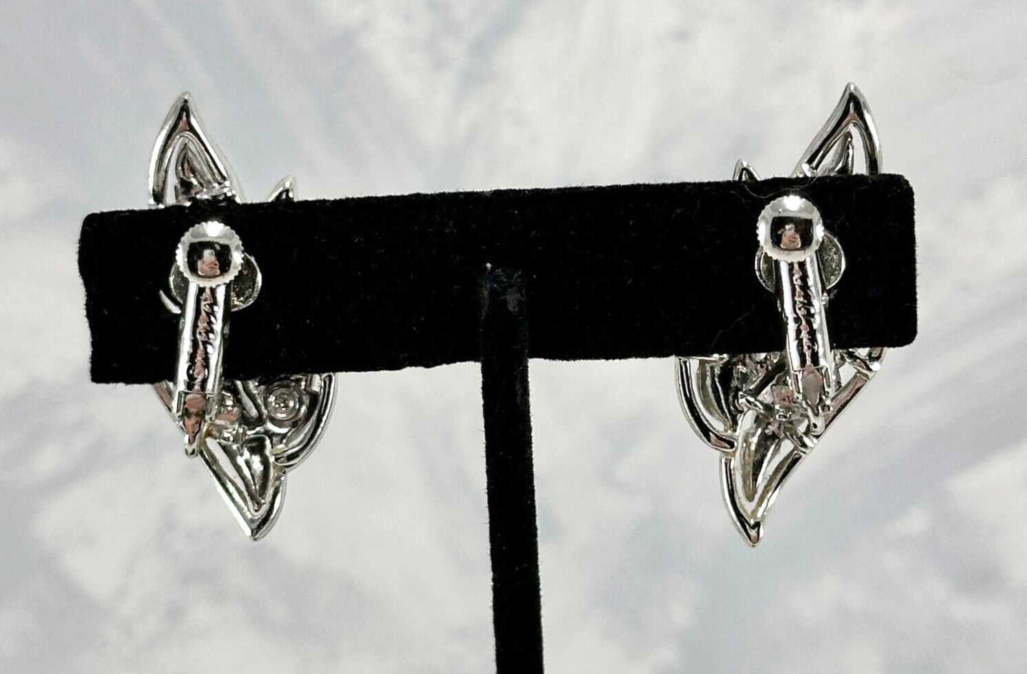 Signed Coro Silver Tone Leaf Shaped Adjustable Sc… - image 4