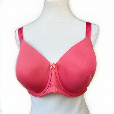 Ambrielle Tropical Rose Comfort Full Coverage Bra with Racerback Size 42DD