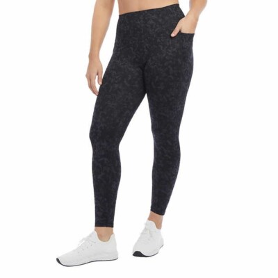 NWT DANSKIN 1720442 MULTICOLOR CASCADE PRNT BRUSHED CONTOUR LEGGINGS SZ XL #F164