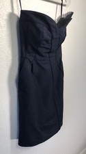 Marc by Marc Jacobs Sz 2 Strapless Silk Navy Blue Mini Dress w/ Pockets