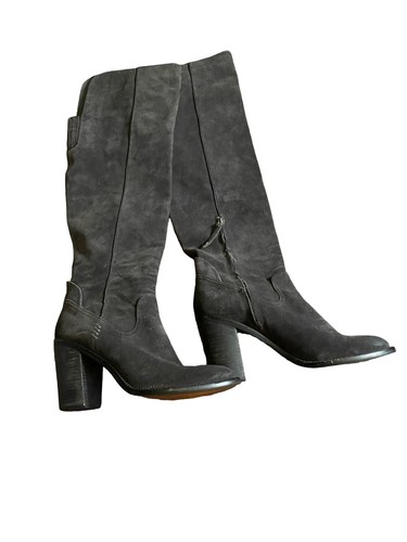 Dolce Vita Women’s 10 Ohanna Over The Knee Charcoal Gray Suede Boots Side Zip