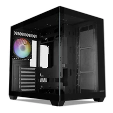 Vetroo AL900 BLACK ATX Mid Tower PC Case Tempered Glass w/ ARGB & PWM FDB Fan x1