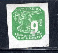 BOHEMIA & MORAVIA STAMP WWII CECHY & MORAVIA STAMP IMPERF MINT HINGED LOT 1492BX