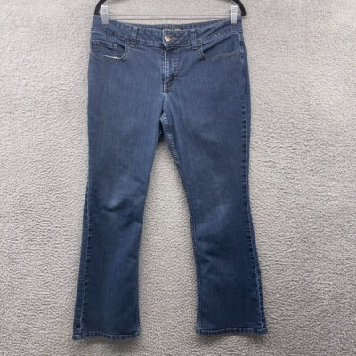 Riders By Lee Women Jean Blue Bootcut Mid Rise Zipper Pockets Size 12