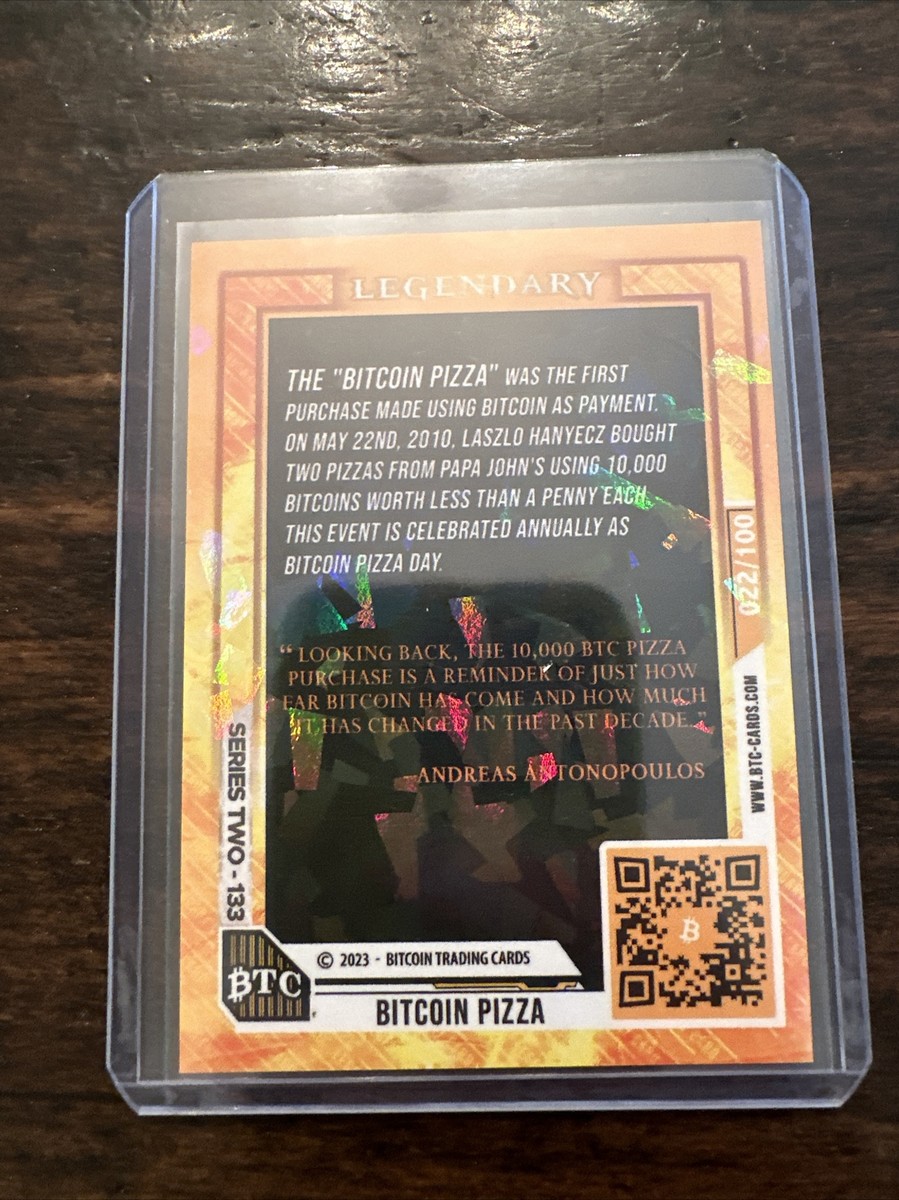 2023 Bitcoin S2 Trading Cards legendary foil “Bitcoin Pizza day” /100 PSA 9