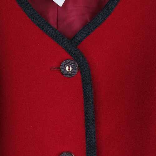 Blazer Trachten para mujer talla XL UK 20 EU 46 chaqueta 100 % lana rojo tirol - Imagen 9 de 14