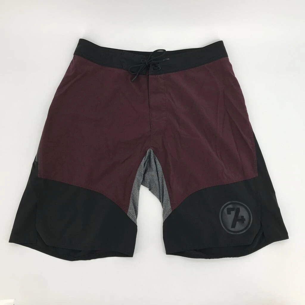 Reebok CrossFit Mens Activewear Shorts 74 Black Drawstring Zipper Pocket Slit S