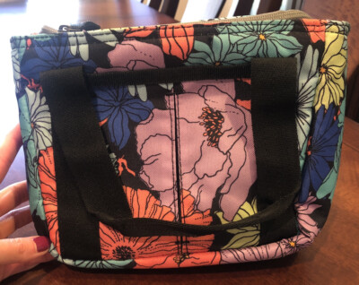 Target Zippered Lunch Bag Tote Insulated Floral Print EUC