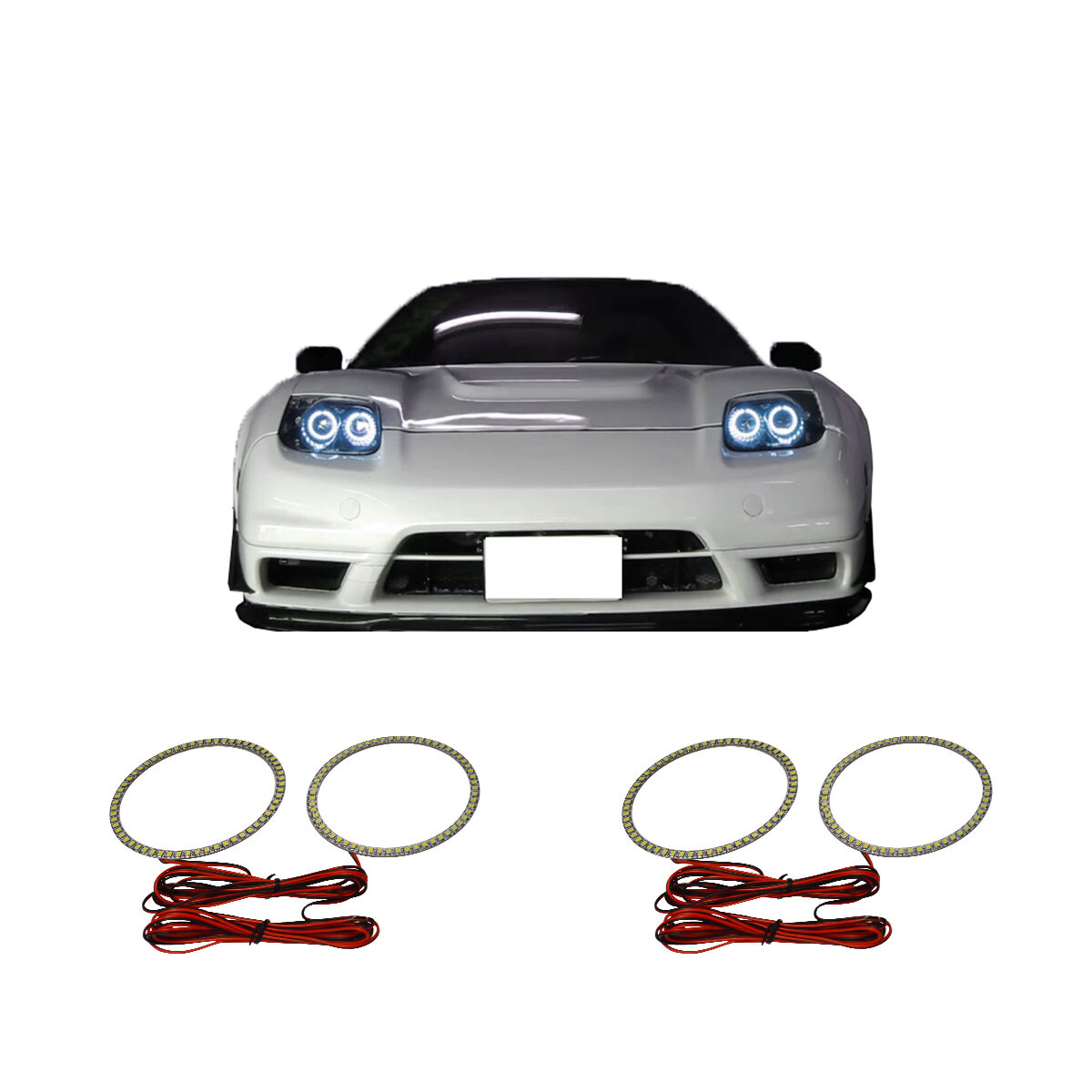 Bright White LED Headlight Halo Ring Kit for Acura NSX 02-05
