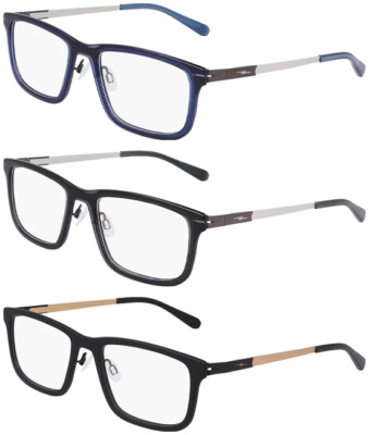 Shinola Flexon Rectangle Titanium Eyeglass Frame w/ Acetate Front - SH37000
