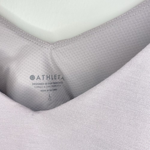 Athleta Essence Support Top Large V-neck Lilac Purple Built-In Support Bra NWT - Picture 9 of 17