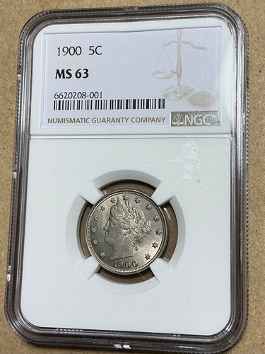 NGC MS63 1900 LIBERTY NICKEL NICE AND BRIGHT GREAT LUSTER - Picture 3 of 3