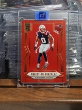 2025 Panini Donruss Elite Christian Gonzalez Red /99 New England Patriots