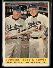 Baseball Topps Dodgers' Boss & Power (Duke Snider / Walter Alston)