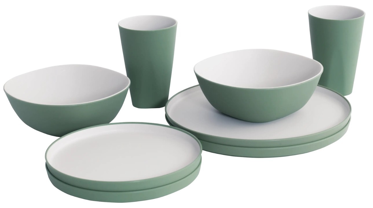 Outwell Gala 2 Person Dinner Set Shadow Green (651224) Camping Picnic BBQ