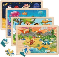 Puzzles for Kids Ages 4-6, 4 Packs 24 Piece 8.85x5.9 inches, Set