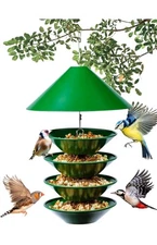 PTCOM Hatortempt Hanging Bird Feeder Durable Metal Squirrel Proof for Outdoor