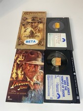 Indiana Jones Betamax Lot of 2 Temple of Doom  Last Crusade Beta