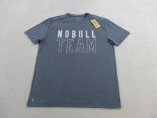 Nobull Shirt Mens Large Blue Logo Tech Performance Crewneck Tee Athletic Gym NEW