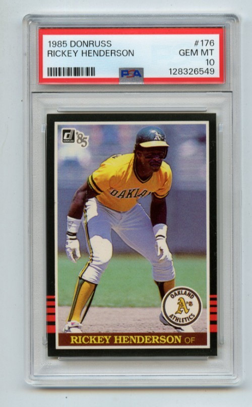 1985 Donruss Rickey Henderson #176 PSA 10 GEM MINT HOF