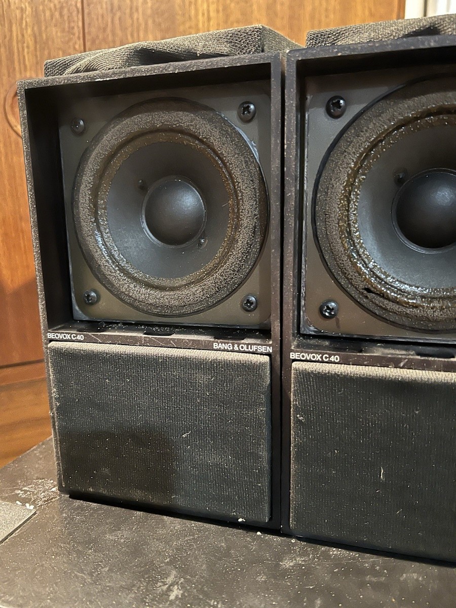 Vintage Bang & Olufsen B&O Beovox C40 Type 6324 Speakers Black
