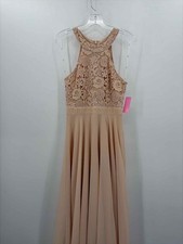 Pre-Owned Lulus Tan Size Small Maxi Evening Gown