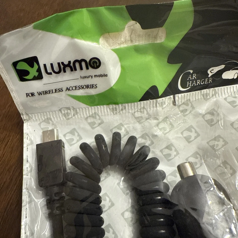 New! Luxmo Micro USB Car Charger with Coiled Cable - Image 2 of 4