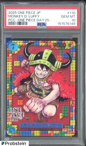 #5 2025 One Piece JP PCC One Piece Day '25 #110 Monkey D. Luffy PSA 10 GEM MINT