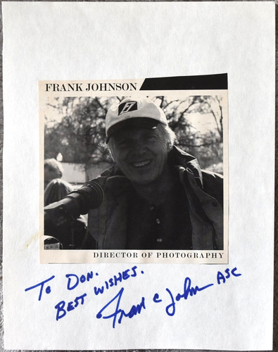 Frank Johnson handsigniertes Papier - Bild 1 von 3