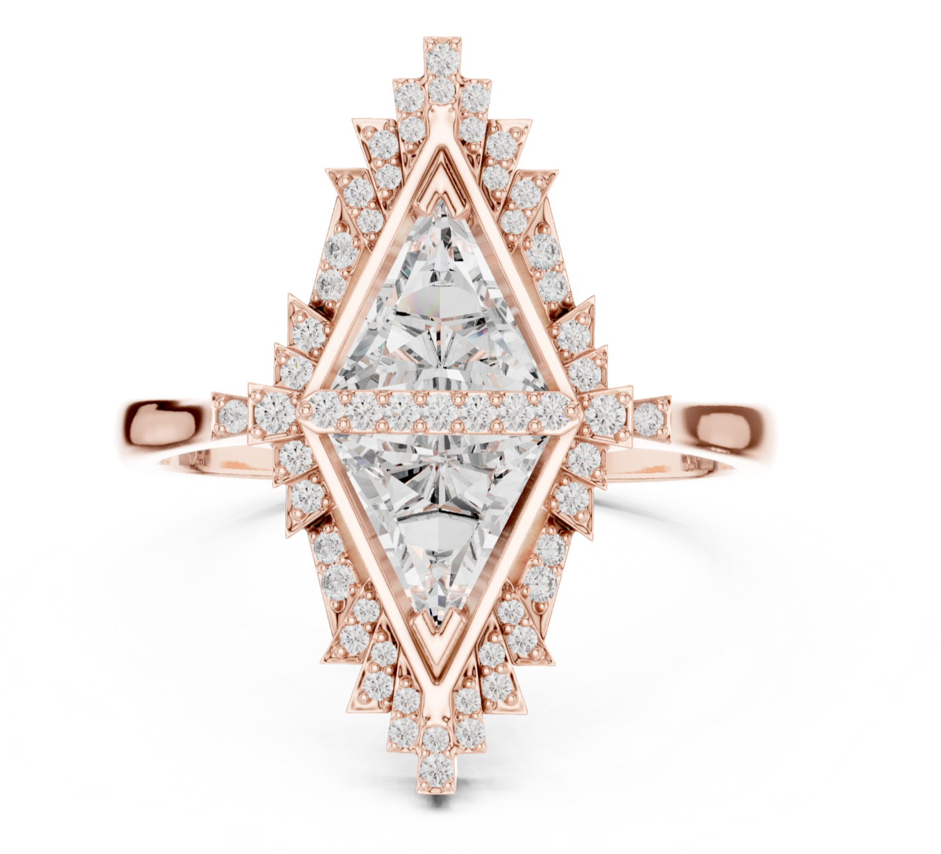 2.80 Gm Certified Lab Grown White Diamond Trillion 925 Silver Ring Gift For Her