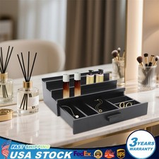 3 Tier Wood Perfume Display Stand, Perfume Storage Rack, Black Perfume Organizer
