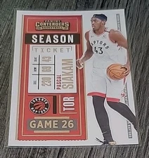 2020-21 Panini Contenders PASCAL SIAKAM Season Ticket Base #86 Toronto Raptors 