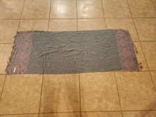 Pashmina Gray/Pink Floral Paisley Fringed Wool Scarf Shawl Wrap. 68x27