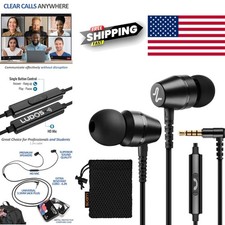 Lightweight Wired Earbuds with Carrying Pouch for Travel and Fitness Activities