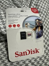 SanDisk 128GB Ultra microSDXC UHS-I Card with SD Adapter NEW
