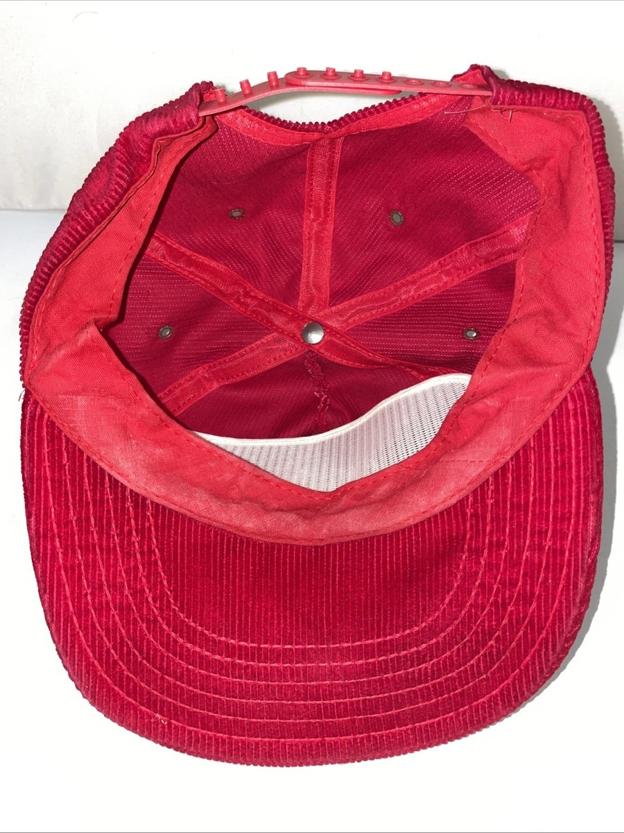 Vintage Marlboro Country Music Corduroy Hat Cap Snapback Red
