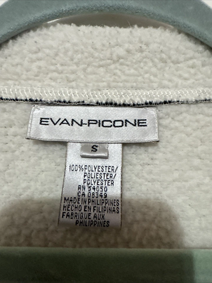 Evan-Picone Sz S Inner Fleece Jacket Zipper 21”Wx22-1/2”L Gently Used - Image 2 of 4